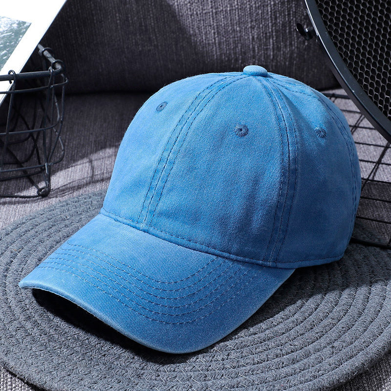 Washed Baseball Caps For Men And Women Outdoor Distressed Sun Hats Simple Caps 