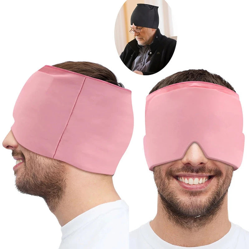 Ice Compress Headache Eye Mask Hat Relief For Migraines, Stress, And Tension Massage Tool 