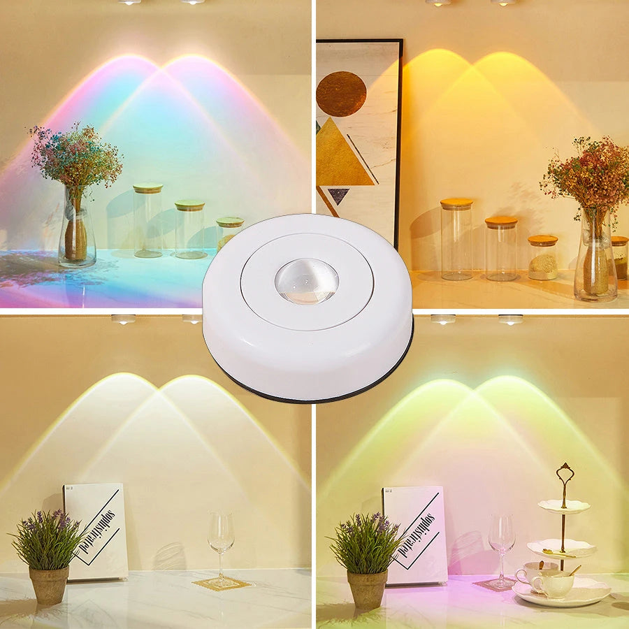 Led Lights Wireless Closet Kitchen Lights Under Furniture Battery Powered Sunset Nightlight Wall Lamp Bedroom Decoration Cabinet 