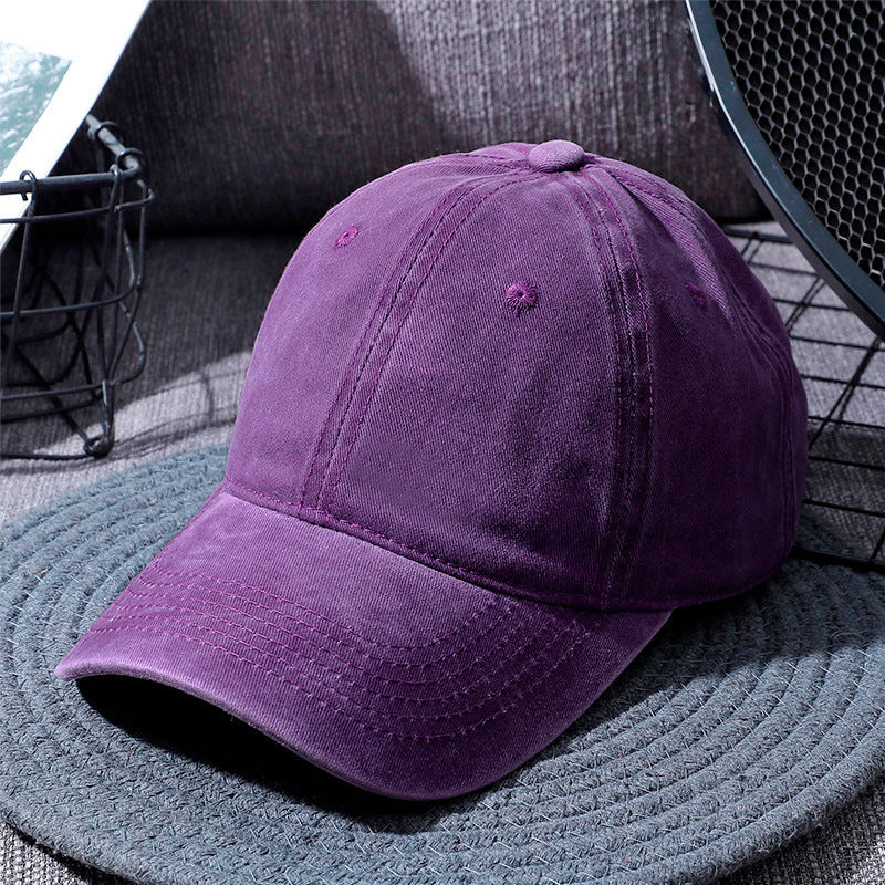 Washed Baseball Caps For Men And Women Outdoor Distressed Sun Hats Simple Caps 