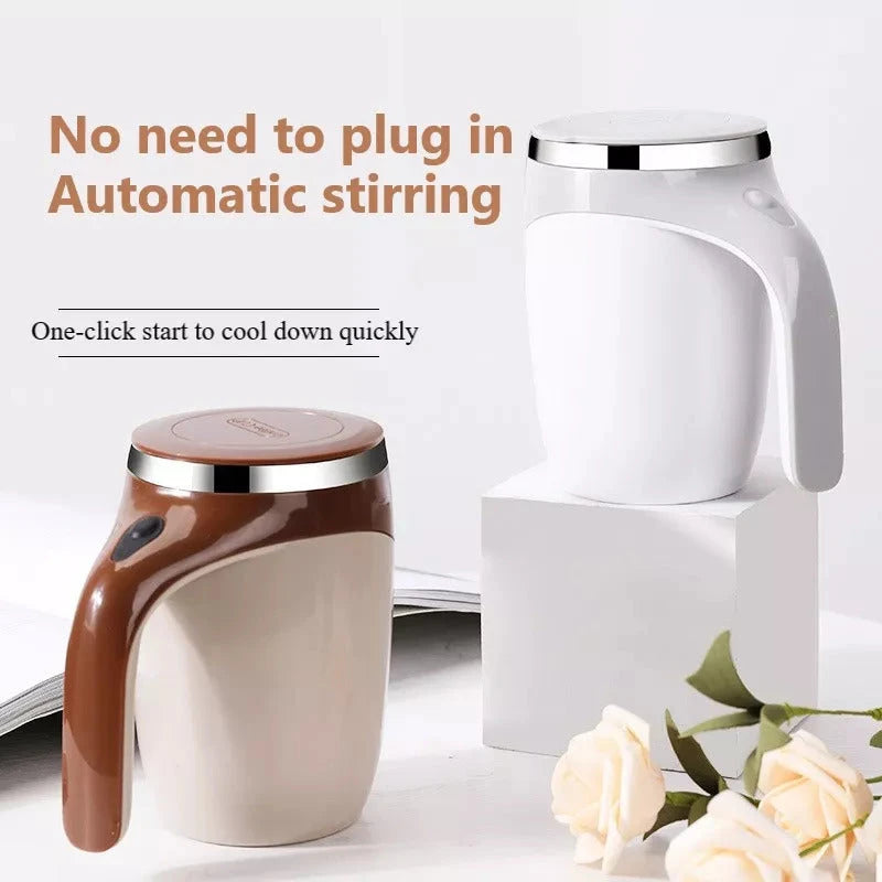 Rechargeable Model Automatic Stirring Cup Coffee Cup High Value Electric Stirring Cup Lazy Milkshake Rotating Magnetic Water Cup 