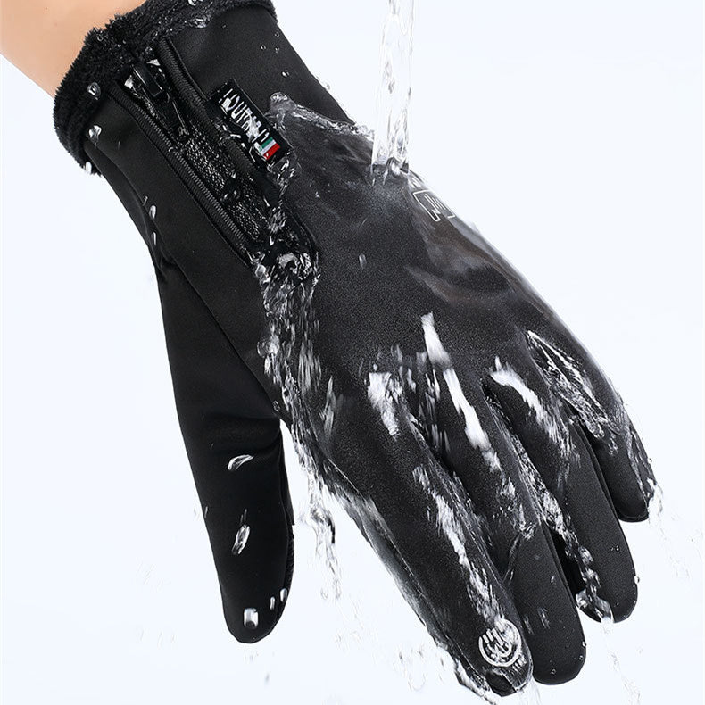 Opened-Finger Gloves Touchscreen Unisex Waterproof Windproof Warm Winter Gloves For Cycling Fishing Skiing