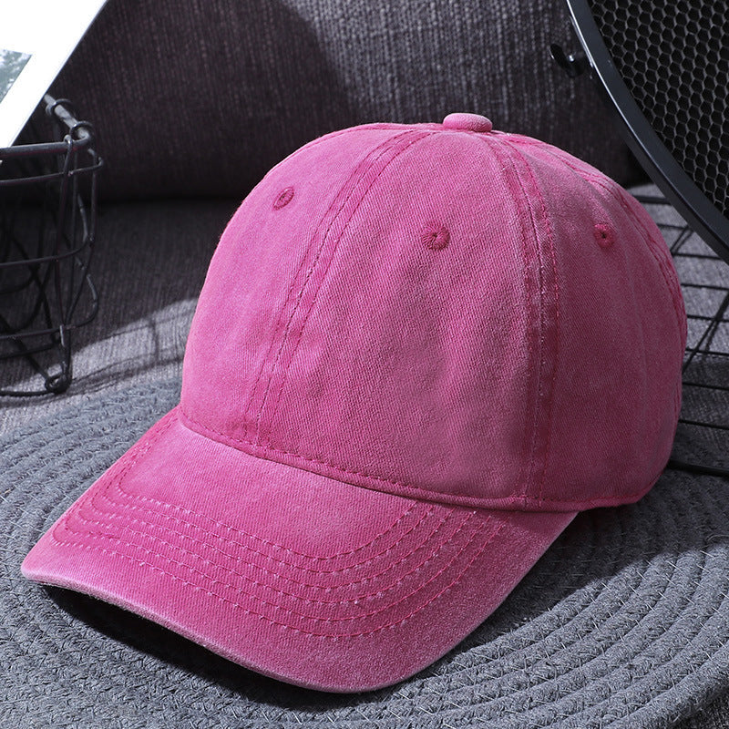 Washed Baseball Caps For Men And Women Outdoor Distressed Sun Hats Simple Caps 