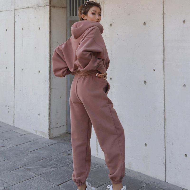 New Style Autumn And Winter Women's New Casual Hoodie Coat Sports Suit 